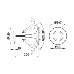 KEUCO Kosmetikspiegel Elegance 17676, Wandmodell, mit Zusatzstecker, verchromt... KEUCO-17676019001 4017214220380 (Abb. 1)