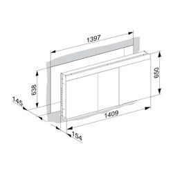 KEUCO Spiegelschrank Edition 400 21543, DALI, Wandeinb., Spiegelh., 1410 x 650 x 154... KEUCO-21543171303 4017214695140 (Abb. 1)