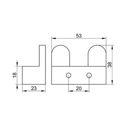 KEUCO Handtuchhaken Edition 300 30015, doppelt, verchromt... KEUCO-30015010000 4017214158348 (Abb. 1)