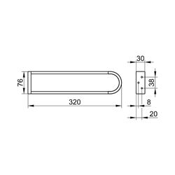 KEUCO Handtuchhalter Edition 300 30019, feststehend, verchromt, 320 mm... KEUCO-30019010000 4017214206490 (Abb. 1)