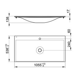 KEUCO Keramik-Waschtisch Edition 11 31150, mit 1 Loch Bohrung, weiß... KEUCO-31150311001 4017214381494 (Abb. 1)