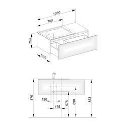 KEUCO Waschtischunterschrank Edition 11 31153, 1 Auszug, anthrazit/Glas anthrazit... KEUCO-31153110000 4017214416080 (Abb. 1)