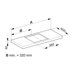 KEUCO Waschtisch-Platte Edition 11 31199, Eiche hell, 910 - 1200 mm... KEUCO-31199890002 4017214440993 (Abb. 1)