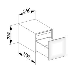 KEUCO Sideboard Edition 11 31320, 1 Auszug, trüffel/Glas trüffel... KEUCO-31320140000 4017214415052 (Abb. 1)