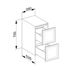 KEUCO Sideboard Edition 11 31321, 2 Auszüge, weiß/weiß... KEUCO-31321380000 4017214389254 (Abb. 1)