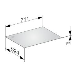 KEUCO Abdeckplatte Edition 11 31322, Cristallinglas, 711x3x524mm, weiß... KEUCO-31322309001 4017214422654 (Abb. 1)