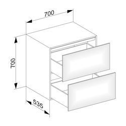 KEUCO Sideboard Edition 11 31323, 2 Auszüge, weiß/weiß... KEUCO-31323380000 4017214389490 (Abb. 1)