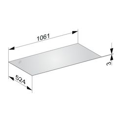 KEUCO Abdeckplatte Edition 11 31324, Cristallinglas, 1061x3x524mm, anthrazit... KEUCO-31324119001 4017214422739 (Abb. 1)