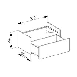 KEUCO Unterbauschrank Edition 400 31441, 1 Auszug, trüffel/trüffel... KEUCO-31441370000 4017214539352 (Abb. 1)