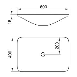 KEUCO Keramik-Waschtisch Edition 400 31570, ohne Hahnlochbohrung, weiß, 600x16x400mm... KEUCO-31570311600 4017214513475 (Abb. 1)