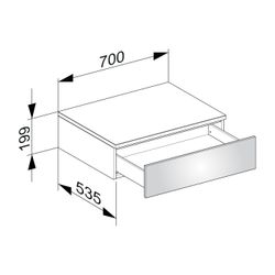 KEUCO Sideboard Edition 400 31740, 1 Auszug, weiß/Glas trüffel klar... KEUCO-31740720000 4017214522163 (Abb. 1)