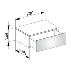 KEUCO Sideboard Edition 400 31741, 1 Auszug, weiß/Glas trüffel klar... KEUCO-31741720000 4017214522477 (Abb. 1)