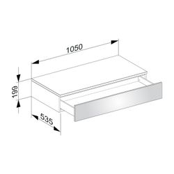 KEUCO Sideboard Edition 400 31750, 1 Auszug, weiß/Glas trüffel klar... KEUCO-31750720000 4017214523313 (Abb. 1)