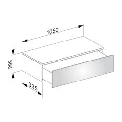 KEUCO Sideboard Edition 400 31751, 1 Auszug, weiß/Glas weiß klar... KEUCO-31751300000 4017214523733 (Abb. 1)