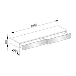 KEUCO Sideboard Edition 400 31770, 2 Auszüge, weiß/Glas cashmere klar... KEUCO-31770740000 4017214527762 (Abb. 1)