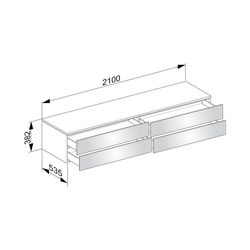 KEUCO Sideboard Edition 400 31772, 4 Auszüge, weiß/Glas weiß klar... KEUCO-31772300000 4017214528325 (Abb. 1)