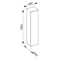 Keuco Edition 11 Art Hochschrank 1-türig, 400x1800x360mm, Anschlag links, Blue Satin... KEUCO-32551530400 4017214174584 (Abb. 1)