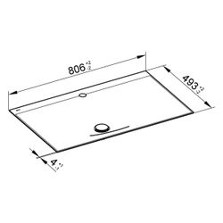 Keuco Edition 11 Art Einbauwaschtisch mit 1-Loch Bohrung 806x4x493mm, Stahl/Emaille,... KEUCO-32590550801 4017214125043 (Abb. 1)