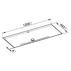 Keuco Edition 11 Art Einbauwaschtisch mit 1-Loch Bohrung 1206x4x493mm, Stahl/Emaille... KEUCO-32590541201 4017214125142 (Abb. 1)