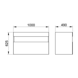 KEUCO Waschtischunterbau Stageline 32872 m.Ausz. 1000x625x490mm vulk.... KEUCO-32872970000 4017214915064 (Abb. 1)