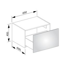 KEUCO Sideboard X-Line 33125, trüffel/Glas trüffel, 650x400x490mm... KEUCO-33125140000 4017214609321 (Abb. 1)