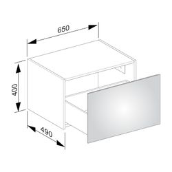 KEUCO Sideboard X-Line 33125, weiß/Glas weiß, 650x400x490mm... KEUCO-33125300000 4017214609307 (Abb. 1)