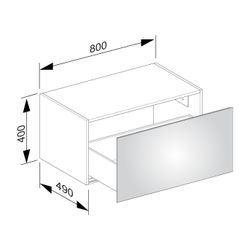KEUCO Sideboard X-Line 33126, weiß/Glas weiß, 800x400x490mm... KEUCO-33126300000 4017214609352 (Abb. 1)