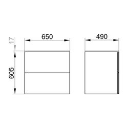 Keuco X-Line Waschtischunterschrank, 650x605x490mm, 2 Frontauszüge, Wandmontage oder... KEUCO-33153290000 4017214923311 (Abb. 1)