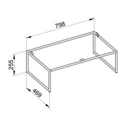 KEUCO Bodengestell X-Line 33198, anthrazit, 800x255x470mm... KEUCO-33198110003 4017214609758 (Abb. 1)