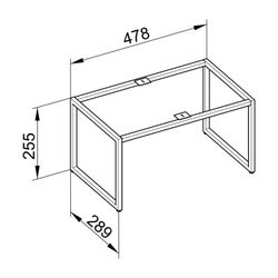 KEUCO Bodengestell X-Line 33198, anthrazit, 480x255x290mm... KEUCO-33198110006 4017214611126 (Abb. 1)