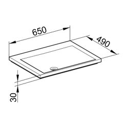 KEUCO Mineralguss-Waschtisch Royal Reflex 34051, ohne Lochbohrung, weiß... KEUCO-34051316500 4017214404544 (Abb. 1)