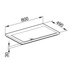 KEUCO Mineralguss-Waschtisch Royal Reflex 34061, ohne Lochbohrung, weiß... KEUCO-34061318000 4017214402908 (Abb. 1)