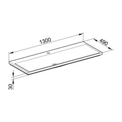 KEUCO Mineralguss-Waschtisch Royal Reflex 34081 für 1 Loch Armaturen, weiß... KEUCO-34081311301 4017214375509 (Abb. 1)