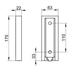 Keuco Plan Care Wandplatte zu 32303/34903, abnehmbare Stützklappgriffe, Verchromt, 3... KEUCO-34903010000 4017214584369 (Abb. 1)