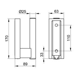 Keuco Plan Care Wandplatte mit Papierhalter zu 34903, abnehmbare Stützklappgriffe, V... KEUCO-34903010001 4017214584383 (Abb. 1)