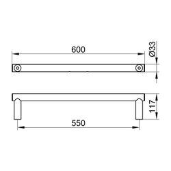 Keuco Plan Care Wandstange für Rückenstütze, 600mm, Verchromt, 34979010600... KEUCO-34979010600 4017214138593 (Abb. 1)