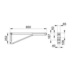 Keuco Axess Stützklappgriff WC, 850mm, Belastbarkeit 115kg, mit Absenkbremse, Auflag... KEUCO-35003170851 4017214904235 (Abb. 1)