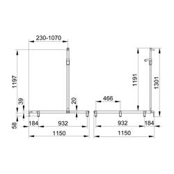Keuco Axess Duschhandlauf mit Brausestange links, 1150x1150x1301mm, mit 4x Befestigu... KEUCO-35015010402 4017214902743 (Abb. 1)