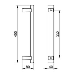 Keuco Axess Haltegriff 400mm, senkrechte Montage, mit Befestigungsset 1, Verchromt, ... KEUCO-35016010400 4017214967070 (Abb. 1)