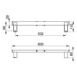 Keuco Wandstange für Rückenstütze universal, 600mm, Verchromt, 35179010600... KEUCO-35179010600 4017214939206 (Abb. 1)