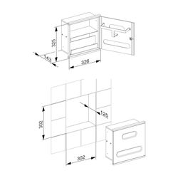 Keuco Plan Integral Modul Waschtisch 3, Anschlag links, 326x325x143mm, Verchromt/Alu... KEUCO-44977011701 4017214219179 (Abb. 1)