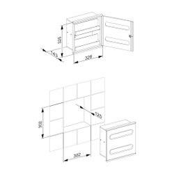 Keuco Plan Integral Modul 2 Waschtisch, Unterputz-Papiertuchspender, 326x325x143mm, ... KEUCO-44985013701 4017214073801 (Abb. 1)