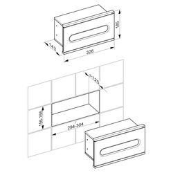 Keuco Plan Integral Modul Waschtisch 4 Papiertuchspender z-Faltung, Anschlag links, ... KEUCO-44999013711 4017214073849 (Abb. 1)