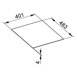 Keuco Abdeckplatte für Edition 11 Art, 400x4x483mm, Glas Smoke satiniert, 4903134040... KEUCO-49031340400 4017214231843 (Abb. 1)