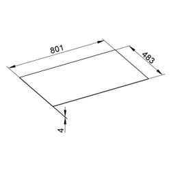 Keuco Abdeckplatte für Edition 11 Art, 800x4x483mm, Glas Smoke satiniert, 4903134080... KEUCO-49031340800 4017214231928 (Abb. 1)
