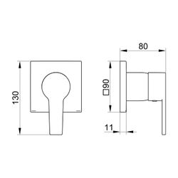 Keuco Edition 11 Einhebelmischer Unterputz mit Temperaturbegrenzung, G 1/2", Verchro... KEUCO-51151010002 4017214940042 (Abb. 1)