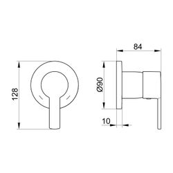 Keuco Plan Blue Einhebelmischer Unterputz, mit Temperaturbegrenzung, G 1/2", Durchfl... KEUCO-53951010001 4017214940530 (Abb. 1)
