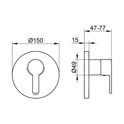 KEUCO Einhebel-Brausemischer Plan blue 53971 UP-Montage, verchromt... KEUCO-53971010181 4017214439744 (Abb. 1)