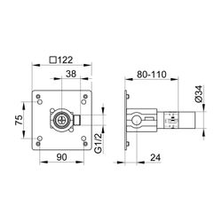 KEUCO UP Funktionseinheit IXMO 59547, Universal DN15... KEUCO-59547000170 4017214555512 (Abb. 1)