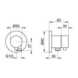 KEUCO 3-Wege Umstellventil IXMO Comf.59548, Schlauchanschluss, rund, verchromt... KEUCO-59548011101 4017214564699 (Abb. 1)